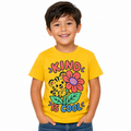 Kind Is Cool Kids Tee worn studio view