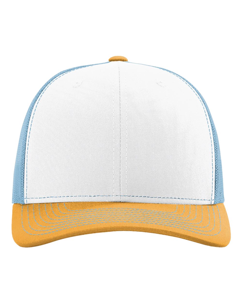 Richardson 112 in White/ Columbia Blue/ Yellow