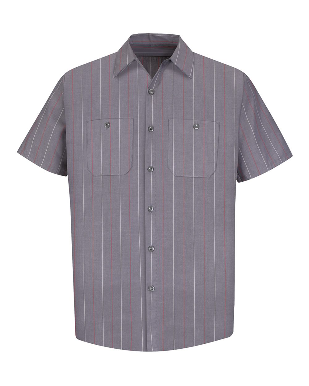 Red Kap SP24 in Charcoal/ Red/ White Stripe
