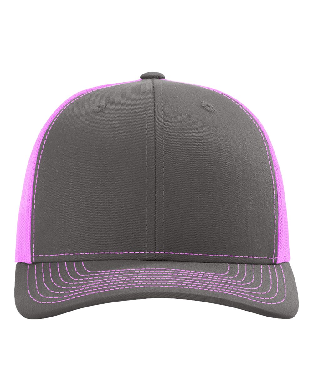 Richardson 112 in Charcoal/ Neon Pink