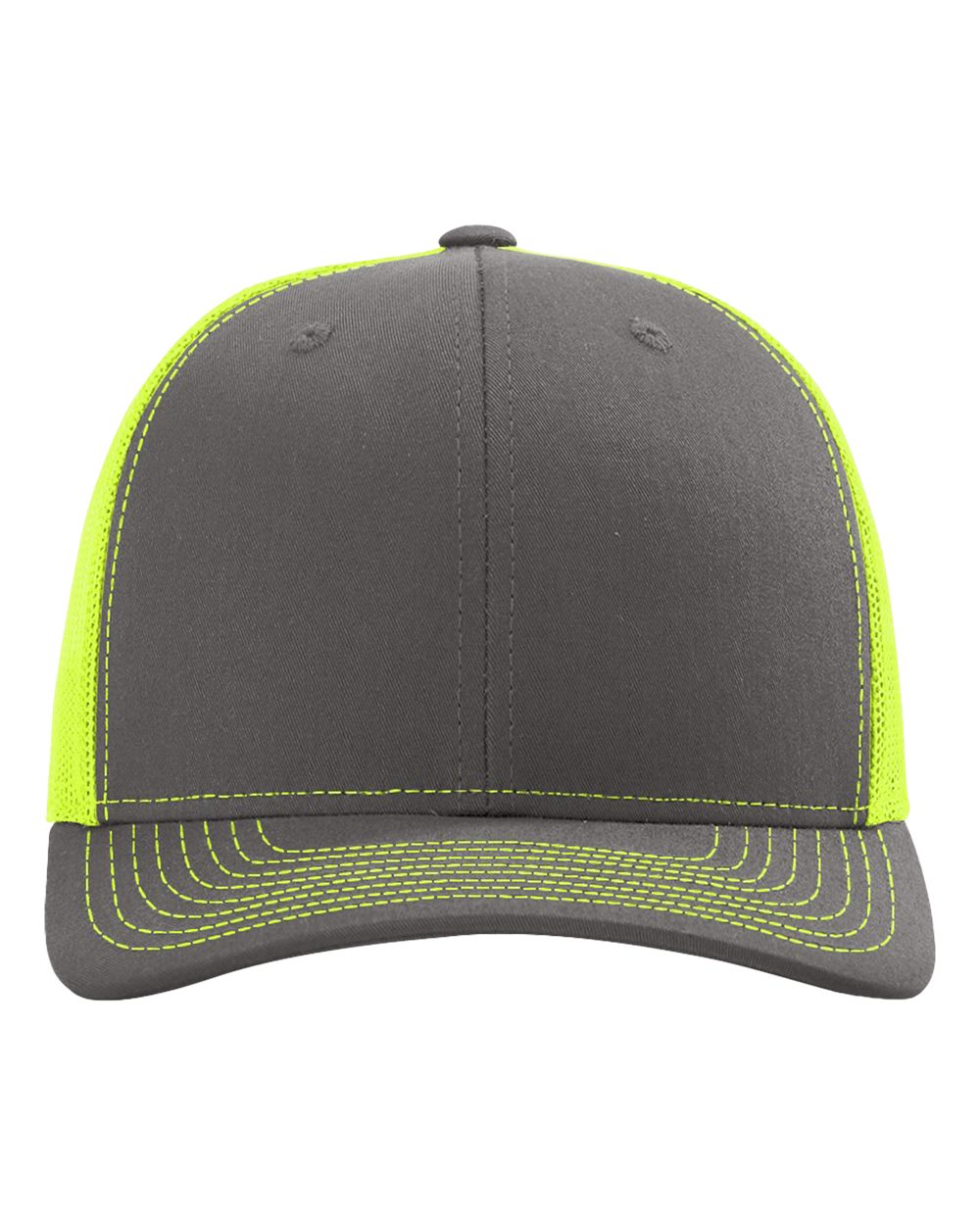 Richardson 112 in Charcoal/ Neon Yellow