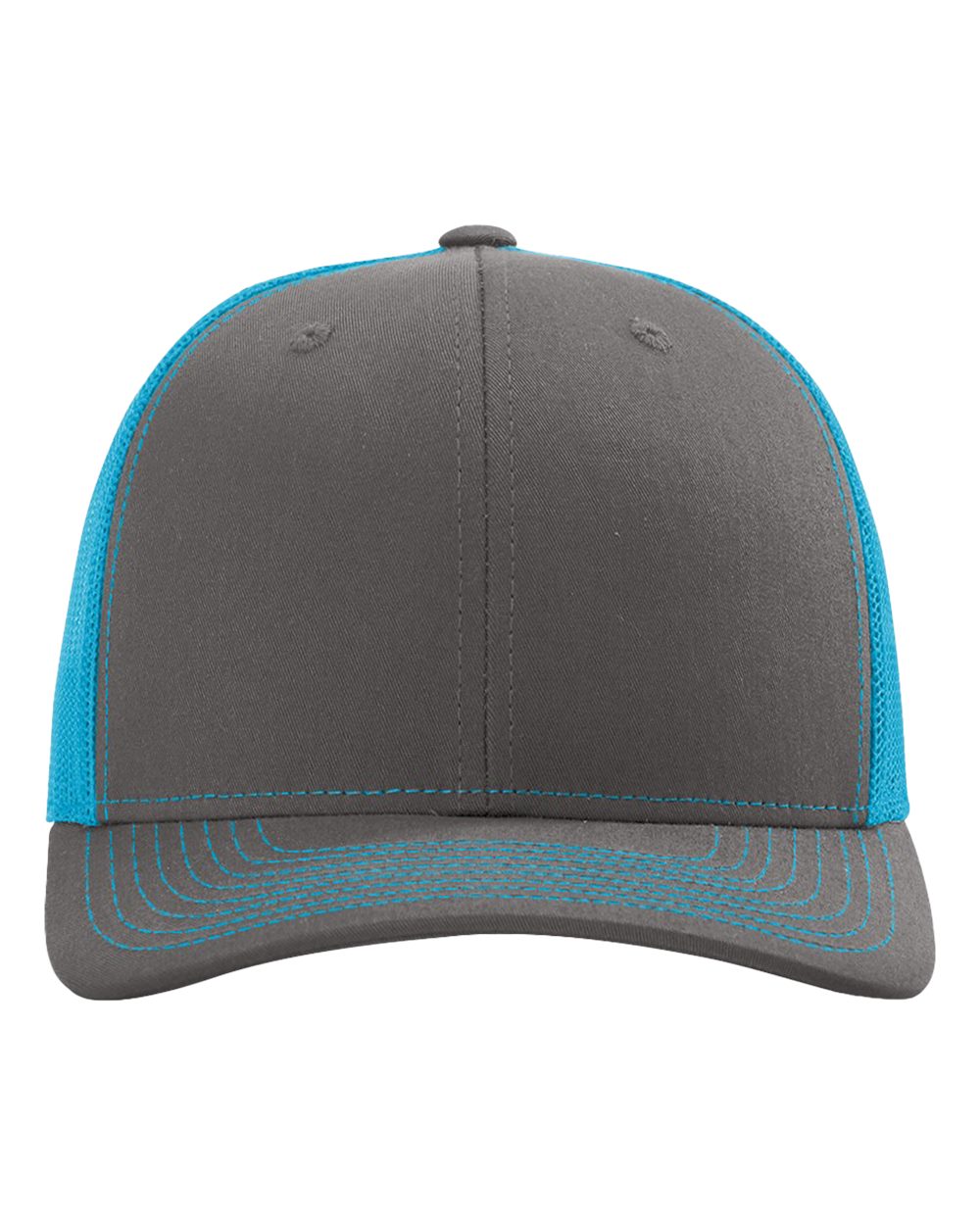 Richardson 112 in Charcoal/ Neon Blue