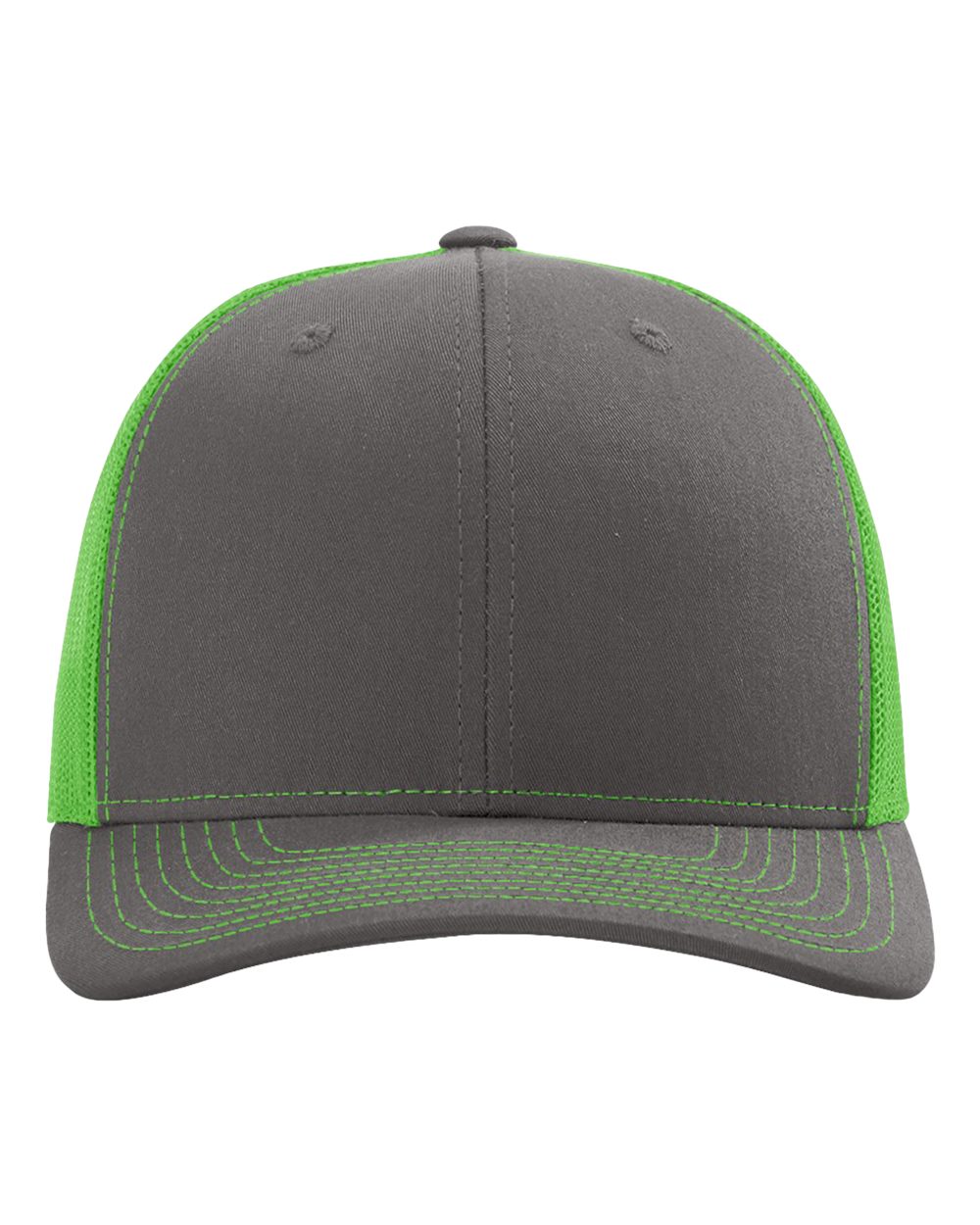 Richardson 112 in Charcoal/ Neon Green