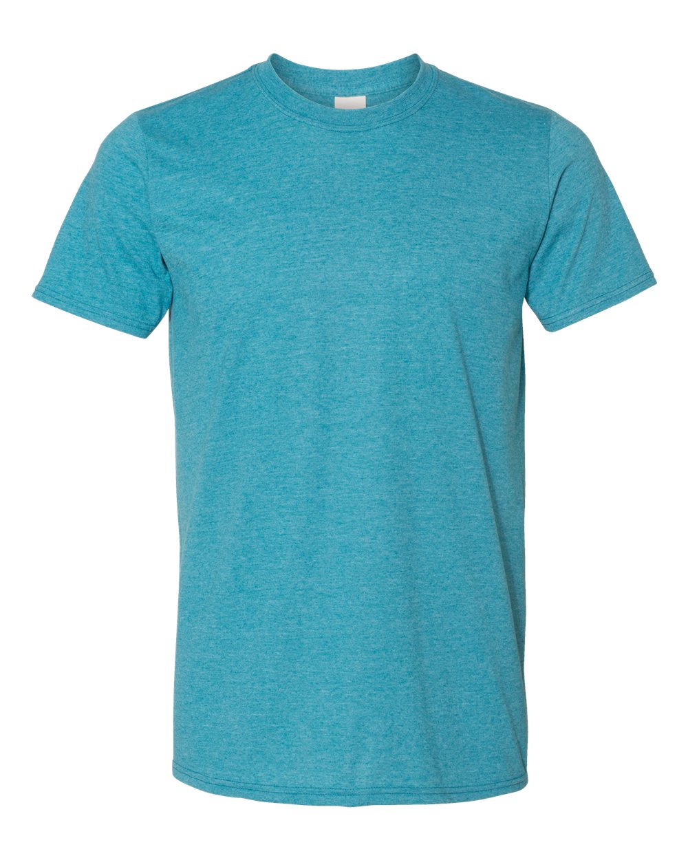 Gildan 64000 in Heather Galapagos Blue
