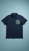Embroidered Navy Polo Shirt