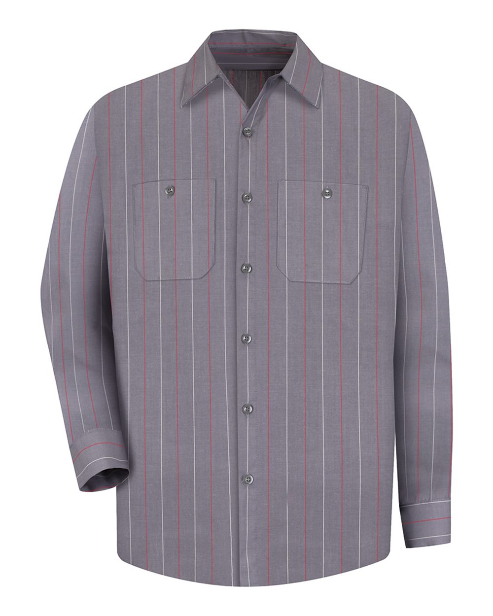 Red Kap SP14 in Charcoal/ Red/ White Stripe