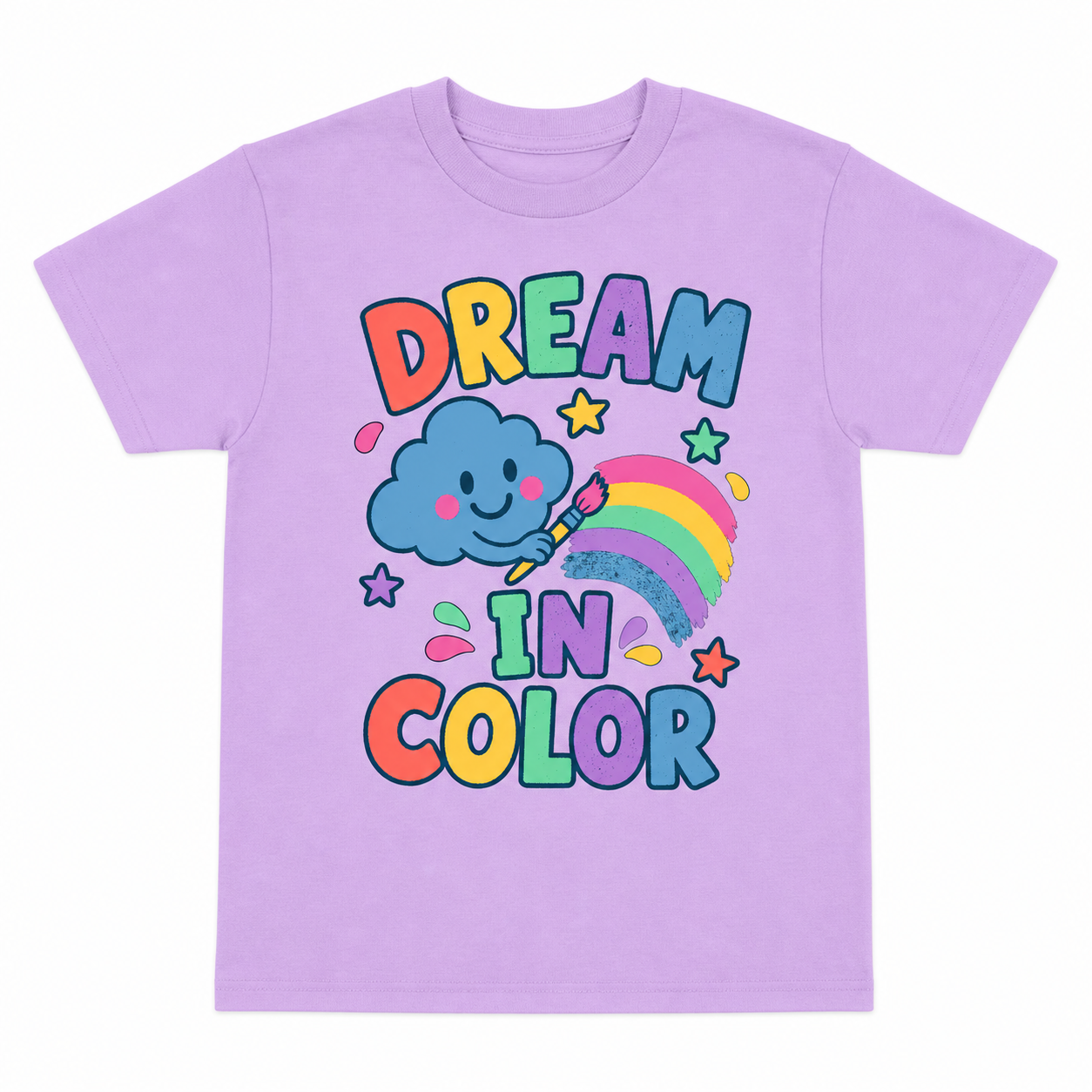 Dream In Color Kids Tee flat front view