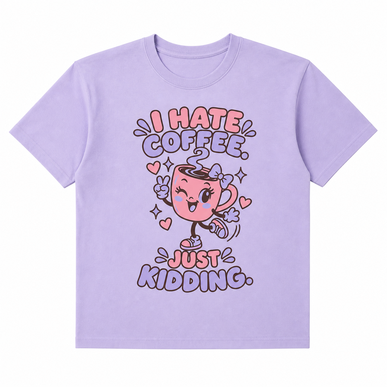 I Hate Coffee Tee flat front view