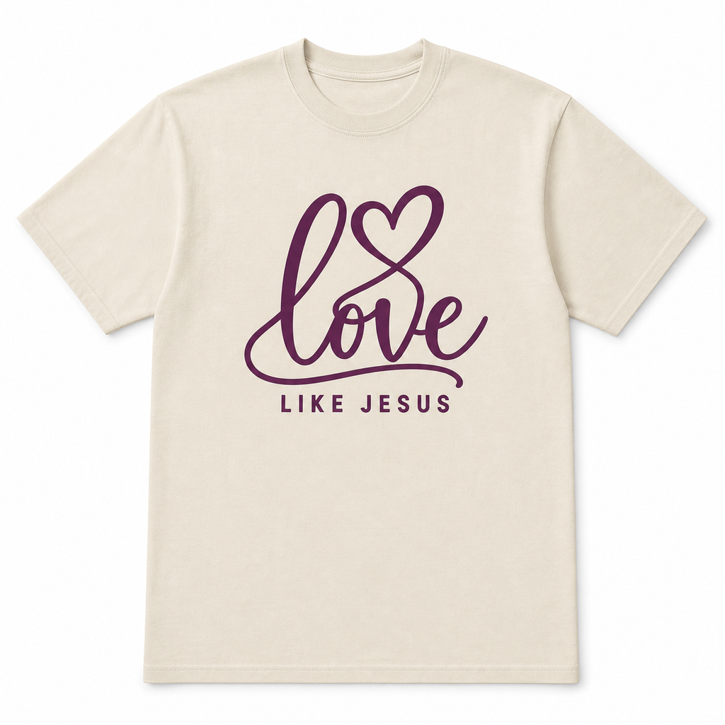 Love Like Jesus tee flat