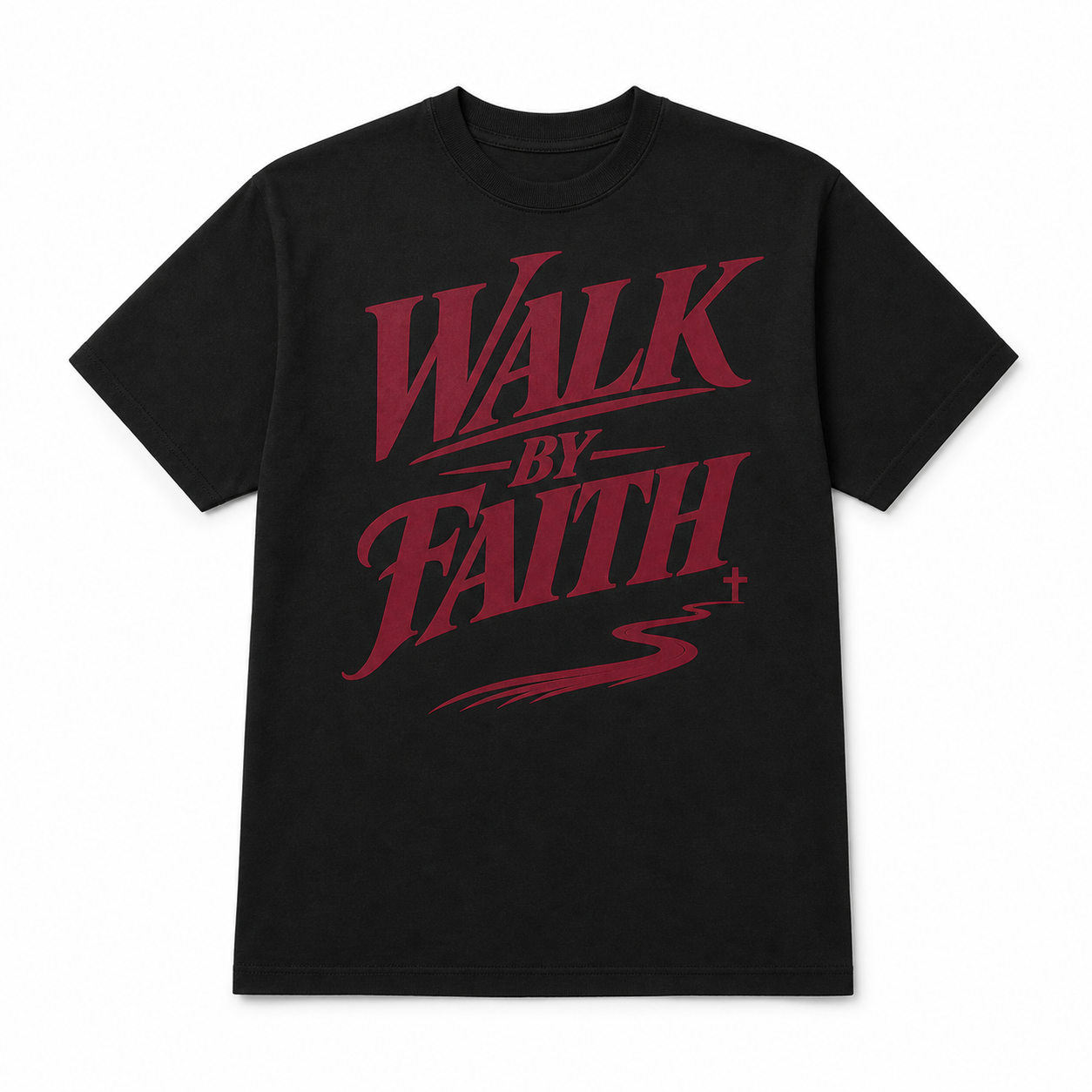 Walk By Faith Tee flat front view